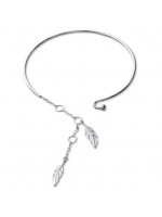 Bracelet 2 plumes • argent