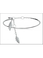 Bracelet 2 plumes • argent