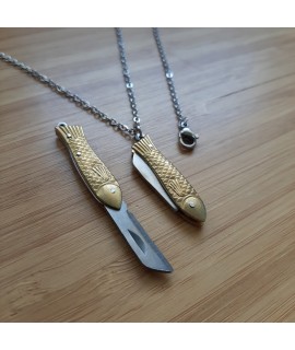 Collier mini couteau Poisson