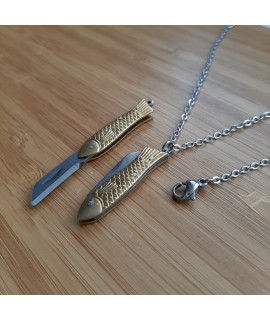 Collier mini couteau Poisson