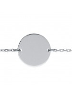 Bracelet Chaine Médaille 14 mm argent