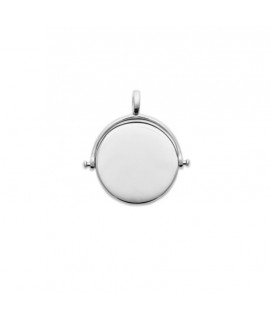 Pendentif pivotant • argent rhodié et nacre