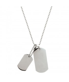 Collier Plaque Militaire Acier