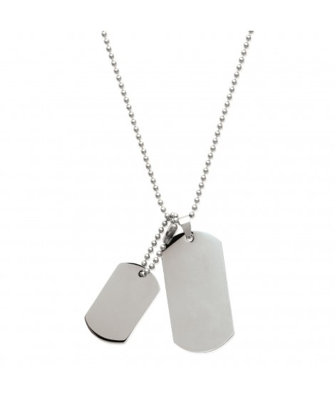 Collier Plaque Militaire Acier