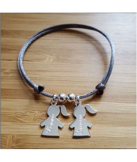 Cadre bracelet de naissance - jumeaux ou 2 enfants, mixte - Mes souvenirs/Cadres  pour bracelets de naissance - les-p-tites-soeurs
