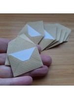 20 mini enveloppes kraft + cartes