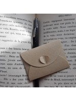 20 mini enveloppes kraft coeur