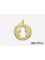 Médaille ajourée fille