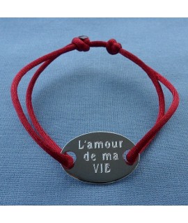 Bracelet Noa ovale en argent ou plaqué or avec gravure